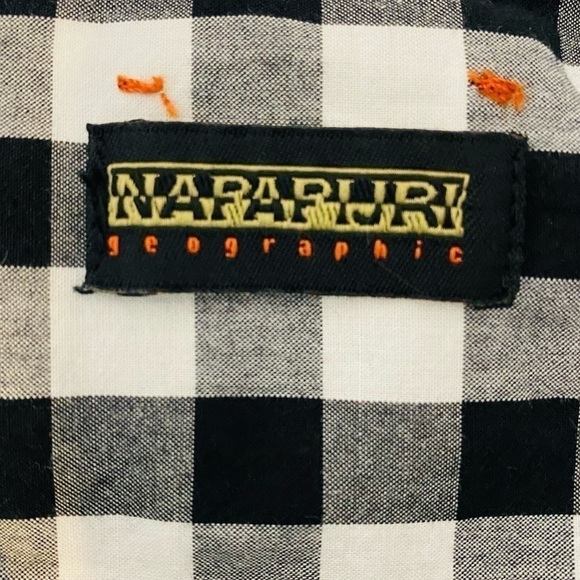 NAPAPIJRI Men’s Plaid Print Blue Black Button Down Shirt Small - Picture 14 of 16